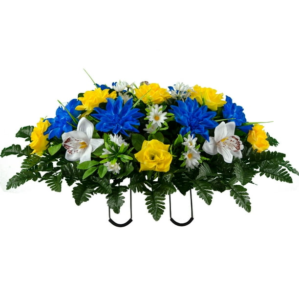 Sympathy Silks Artificial Cemetery Flowers - Realistic ...