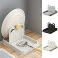 thumbnail image 1 of Sentmoon Kitchen Countertop Foldable Lid Stand Cats Ear Pot Lid Rack Spatula Holder Spoon Organizer Easy Clean Space Saving for Kitchen Counters Utensils Cutlery, 1 of 7