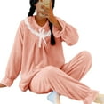 thumbnail image 5 of Censtreet Women's Winter Pajama Set,2-Piece Flannel Top and Pants Loungewear Set,Winter Fuzzy Soft Sleepwear, 5 of 7