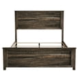 thumbnail image 6 of Home Design Racine Queen Panel Bed Frame, Brown Oak, 6 of 10