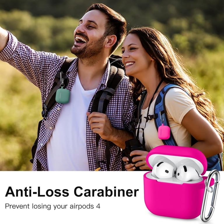 Comvin Rose Pink AirPods 4 & 5 Case with Carabiner photo 3