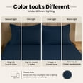 thumbnail image 5 of Lux Decor Queen Sheet Set 6 Piece - Deep Pocket Queen Sheets, Soft Microfiber Bed Sheets Queen, Navy Blue, 5 of 10