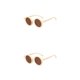 thumbnail image 3 of Sonducket Gafas de sol redondas para niños Gafas para bebés Crema Adorable Ropa para ojos Encantadora con marco de forma redonda para Beige 2Conjunto, 3 of 6
