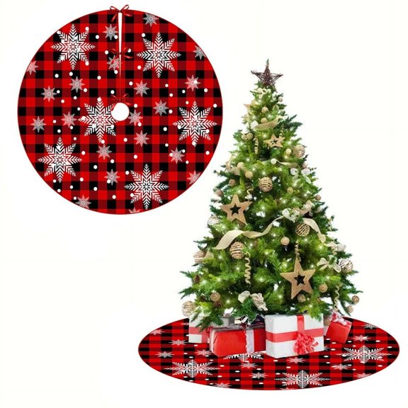 Christmas Tree Skirt, Snowflake Christmas Tree Decoration, Colorful Tree Skirt, Suitable for Christmas Tree Holiday Party, Christmas Gift