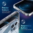thumbnail image 4 of Crystal Clear Case for iPhone 12 Pro, [Not Yellowing] [Camera Protection] [Military Grade Drop Tested] Transparent Shockproof Protective Phone Case Soft Silicone Slim Cover, 6.1", Transparent, 4 of 18