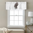 thumbnail image 3 of Hippo Sitting on The Toilet Thinking Valance Curtain Abstract Funny Animal Window Valances Rod Pocket Short Curtains Window Treatments for Kitchen Bedroom Bathroom Laundry 42" x 18", 3 of 9