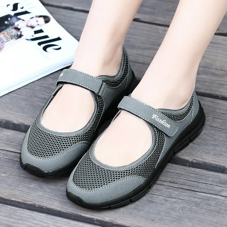 

Women Orthopedic Shoes Mary Jane Shoes Breathable Mesh Lightweight Soft Sole Diabetic Shoes Nurse Shoes Slip On Walking Shoes