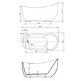 thumbnail image 5 of Vanity Art 71'' x 35'' Freestanding Soaking Bathtub, 5 of 5
