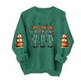 thumbnail image 5 of Jsaierl Halloween Sweatshirts for Women Cute Ghost Print Pullovers Stretch Holiday Crewneck Long Sleeve Sweater Tops Halloween Party Supplies, Sizes S-2XL, 5 of 6