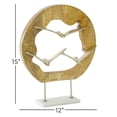 thumbnail image 3 of 12" x 15" Brown Aluminum Metal Bird Sculpture, by DecMode, 3 of 11