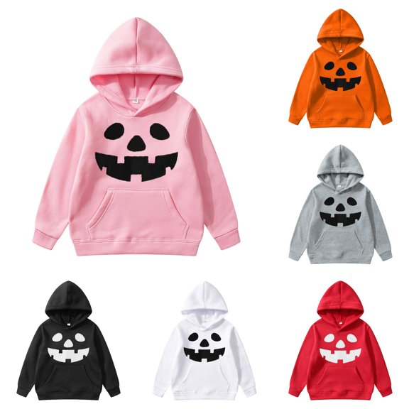 Gyujnb Kids Halloween , Boys Halloween Hoodie Print Pullover Sweatshirt for Kids Soft Jacket with Graphic Design Comfortable Casual Outfit, Halloween Outfits,3-4 Years