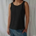 thumbnail image 2 of Womens Loose Fit Casual Tank Tops Round Neck Black Sleeveless Solid Color Loose Summer Tops Clothes Outfits 2025 3XL, 2 of 6