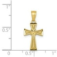 thumbnail image 3 of Solid 10k Yellow Gold Cross Pendant Charm - 20mm x 11mm, 3 of 5