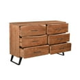 thumbnail image 2 of Pemberly Row 6-drawer Live Edge Solid Wood Dresser in Brown/Black, 2 of 9