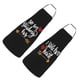 thumbnail image 2 of Naiovety 2x Lista de embalaje negro Juego de delantales de cocina para parejas Idea de regalo para parejas Regalos geniales para parejas Cocina y Comedor Negro A, 2 of 6
