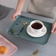 thumbnail image 4 of Matsuzay Bandeja plástica rectangular fácil de limpiar para las bandejas rectangulares plásticas diarias de la cocina de la bandeja del té Mostrada gris grande, 4 of 6