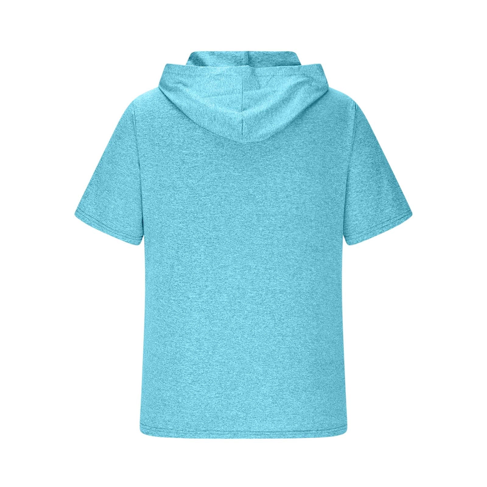 Men's UPF 50+ Short Sleeve Sun Hoodie – Quick-Dry Rash Guard for