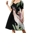 thumbnail image 2 of 2024 Pink cockatoo in floral jungle Dress party dresses woman summer women's dress, 2 of 7