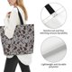 thumbnail image 3 of Fotbe Brown Moose with Pinecones Bolsa Tote Estética de Lona con Estampado para Mujer - Bolsa Reutilizable de Hombro Casual para Vacaciones, Compras, Trabajo y Gimnasio, 3 of 8