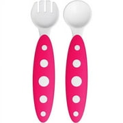 Boone Boon - Modware Toddler Utensils, Pink/wh