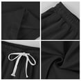 thumbnail image 6 of Nestiefly Long Shorts for Men Below Knee Waffle Cargo Short Pants Casual Summer Lightweight 3/4 Sweat Shorts with Pockets SweatShorts Black M, 6 of 7