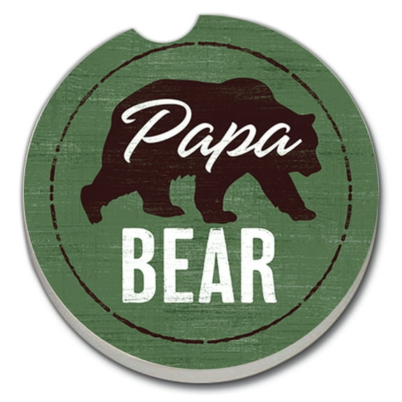Thirstystone "Papa Bear" Single Absorbent Stone Car Coaster