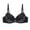 Black, variant on Push up Lace Trim Bras for Women Plunge High Supportive Bra Plus Size Lifting Wireless Bralettes with Spaghetti Adjustable Strap White C