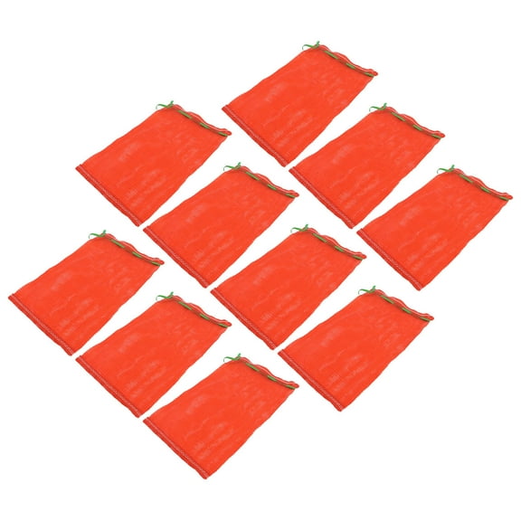 Worgeous 10pcs Large Capacity Mesh Onion Bags With Drawstring Reusable And Washable Storage Bags For Vegetables Fruits