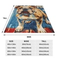 thumbnail image 3 of Salouo Patriotic Bulldog Welcome Print Bed Blankets,Flannel Blanket Comfortable Air Conditioning Blanket Lightweight Blanket for Sofa Bed Travel & Couch -50"x40", 3 of 8