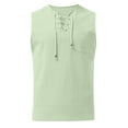 thumbnail image 4 of ANINEO Men Fall Summer Tops Casual Sports Sleeveless Tops Cotton Vest Solid Color Fitness Muscle Tank Tops Male Tops, 4 of 5