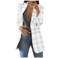 thumbnail image 6 of Hvyesh Women's Houndstooth Plaid Boyfriend Blazer Suit Trendy Notch Lapel Business Casual Outfits for Women Long Sleeve Work Office Jackets, 6 of 6