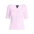 thumbnail image 5 of Scoop Women's Square Neckline Cardigan Sweater with Short Sleeves, Lightweight, Sizes XS-XXL, 5 of 5