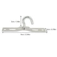 thumbnail image 3 of 10pcs Light Fixture Mounting Bracket With Hook Chandelier Light Fitting, 3 of 4