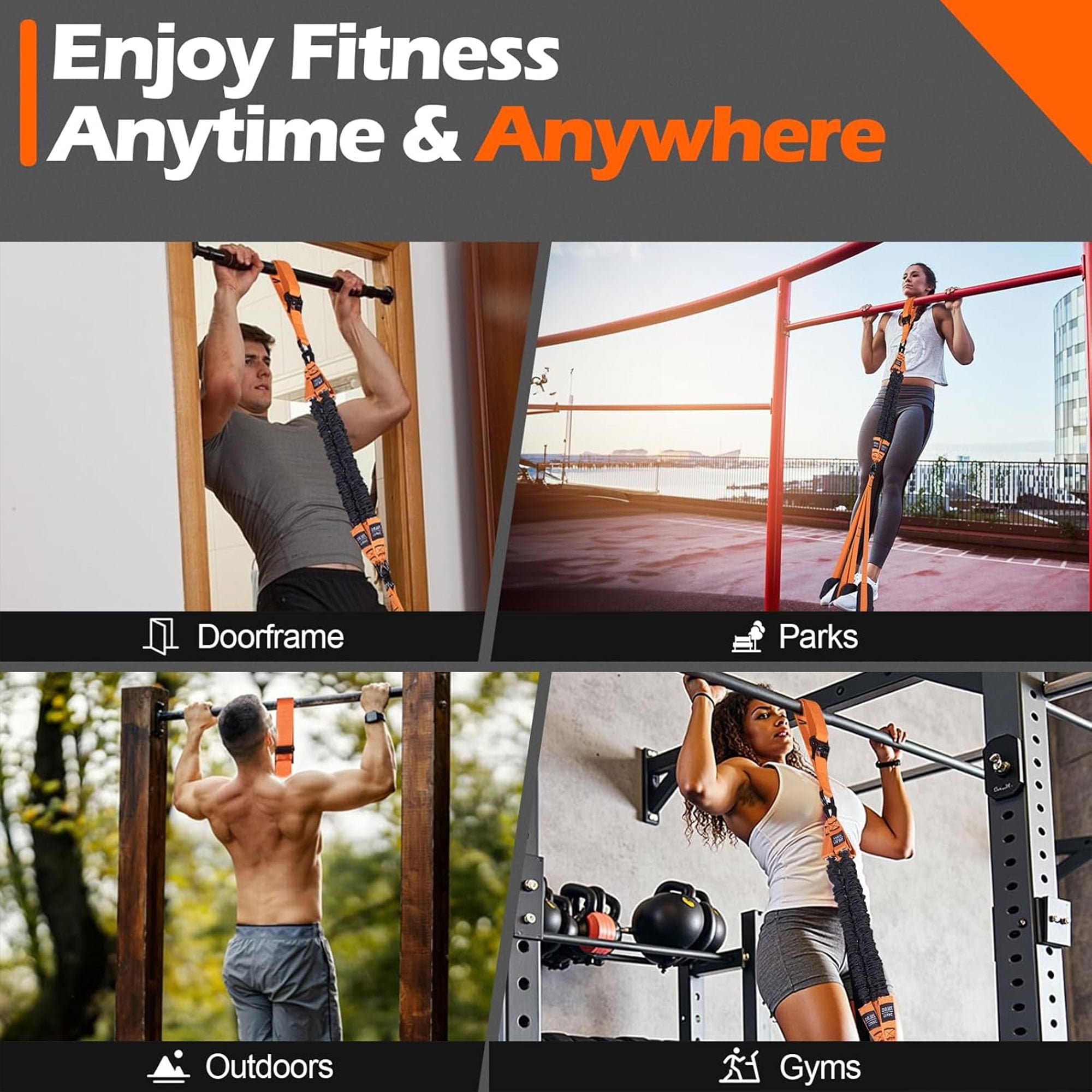 WQQQW Pull Up Assistance Bands 75-300lbs, Resistance Band for Pull Up Bar Bands