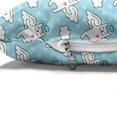 thumbnail image 4 of Angel Pet Bed, Cat Angels Flying High Hearts Happiness Kitty Love Heavenly Wings, Chew Resistant Pad for Dogs and Cats Cushion with Removable Cover, 24" x 39", Sky Blue White, by Ambesonne, 4 of 4