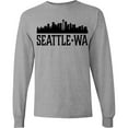 thumbnail image 3 of Inktastic Seattle Washington City Skyline Long Sleeve T-Shirt, 3 of 5