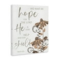 thumbnail image 3 of Stupell Industries He Is Our Help & Shield Floral Painting Wrapped Canvas Canvas Art Print Wall Art, 36 x 48, 3 of 7