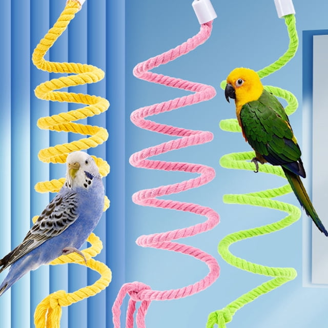 MERRYHAPY 3Ud Y Cuerda Para Escalar Y Cacatúas Accesorio Para Jaula Color Variado