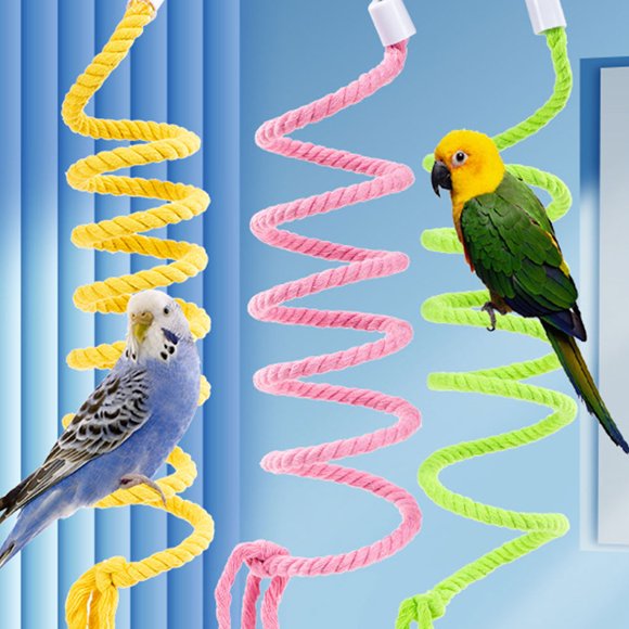 MERRYHAPY 3Ud Y Cuerda Para Escalar Y Cacatúas Accesorio Para Jaula Color Variado
