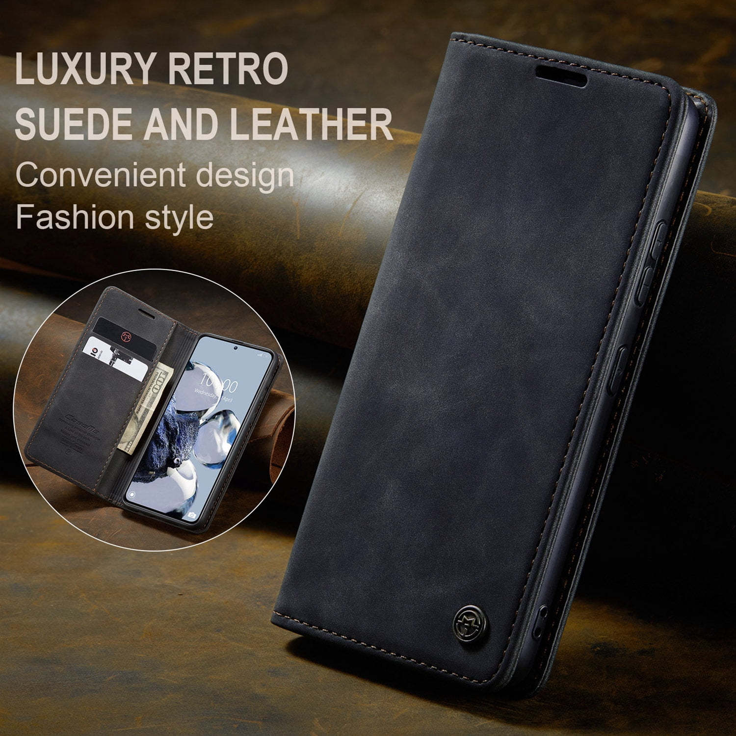 ETFAST Leather Wallet With Card Holder Zipper Phone Case For Redmi K50 Ultra High Quality Leather Phone Case