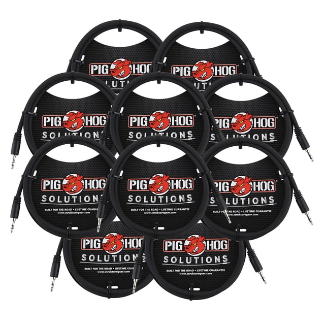 Cable adaptador Pig Hog Solutions de 3,5 mm TRS a 3,5 mm TRS