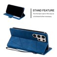 thumbnail image 4 of For Samsung Galaxy S26 Ultra 5G Wallet Phone Case With Card Holder Magnetic Closure Folio Splicing PU Leather Flip Case,Blue,For Galaxy S26 Ultra 5G, 4 of 7
