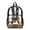 Classic Brown Leopard Print, variant on Vibrant Floral and Heart Confetti Clear Backpack with Large Capacity Wide Shoulder Straps Clear Bag, Transparent 17 Inch Shoulder Bag for Stadium School