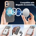 thumbnail image 6 of Dteck Magnetic for iPhone 16 Plus, Shockproof Ultra Slim Plating Electroplated PC TPU Drop-Resistant Cover Stylish Anti-Scratch Protection Shell Support Wireless Charging Cover, Black, 6 of 7