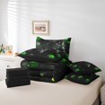 thumbnail image 4 of Black Wolf Bed in a Bag Queen Comforter Set 7 Piece,Green Rose Bedding Sets Romantic Flowers Bed&nbsp;Sheets,Wild Woodland Animals Sheet Set with Comforter, 4 of 6