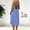 Blue, variant on Long Dresses for Women with Sleeveless and Solid Color Contrast Neck Binding