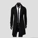 thumbnail image 1 of hombre slim Chamarra de doble botonadura larga gabardina de los hombres abrigo de lanapangjing, 1 of 4