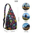 thumbnail image 3 of Waterproof Hiking Backpack Sling Bag for Women – Lightweight Crossbody Bag with Adjustable Strap, Multipurpose Chest Bag with Cute Paw Print for Travel & Outdoor Adventures – Dog Lover Gift, 3 of 4
