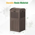 thumbnail image 5 of WYDK 30 Gallon Trash Can, Resin Outdoor Garbage Can with Lid, Waterproof Hideaway Patio Waste Bins for Outside Use (Deep Brown), 5 of 14