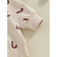 thumbnail image 5 of Hirigin Toddler Baby Boy Girl Christmas Outfit Candy Cane Print Sweatshirt Pullover Top Jogger Pants 2Pcs Fall Winter Clothes Set, 5 of 8